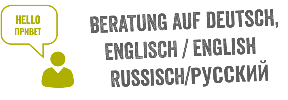Beratung auch in englischer Sprache